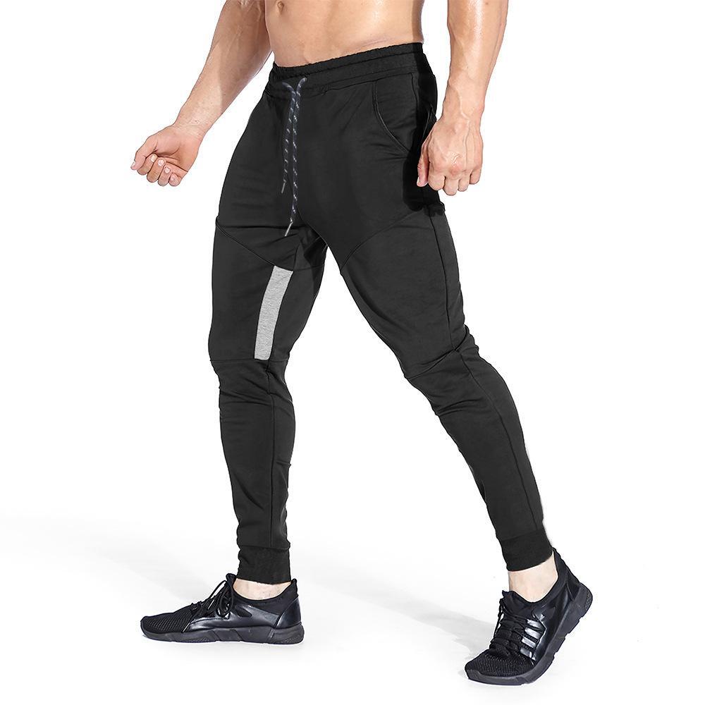 Mens Thigh Mesh Gym Jogger Pants, Men's Casual Slim Fit Workout Bodybuilding Sweatpants with Zipper Pocket
