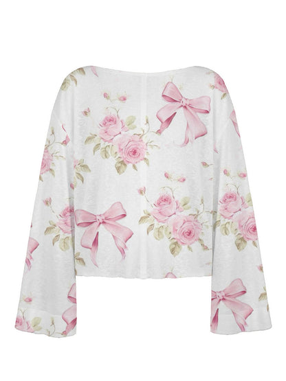 Women's Floral Bow Pajama Set