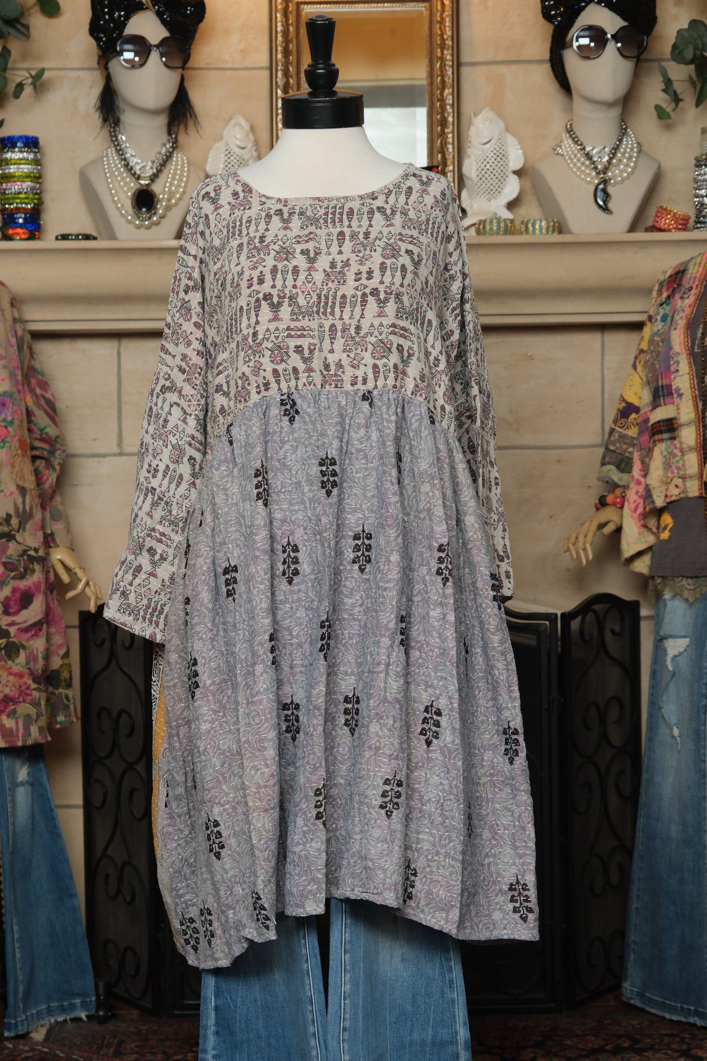 Midi Dress in Bombay Bazaar