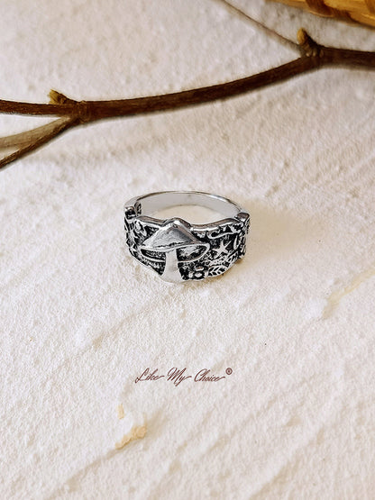 Vintage Wild Mushroom Boho Ring