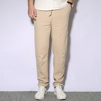 Men's casual linen beam pants