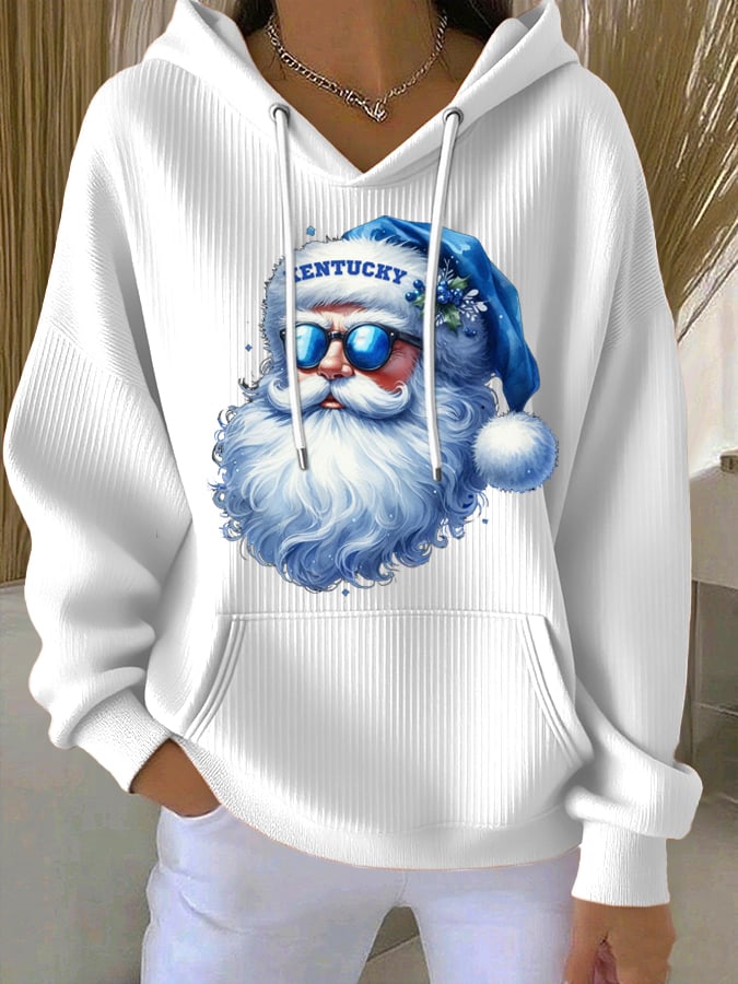 Women's Christmas Print Casual Hoodie