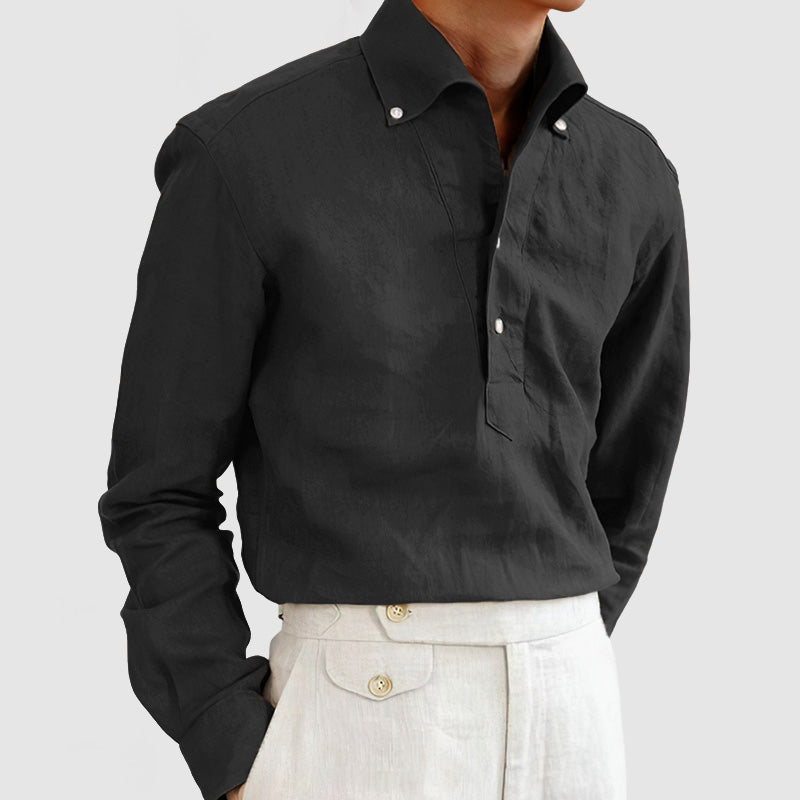 Gentleman's Cotton Linen Long Sleeve Shirt