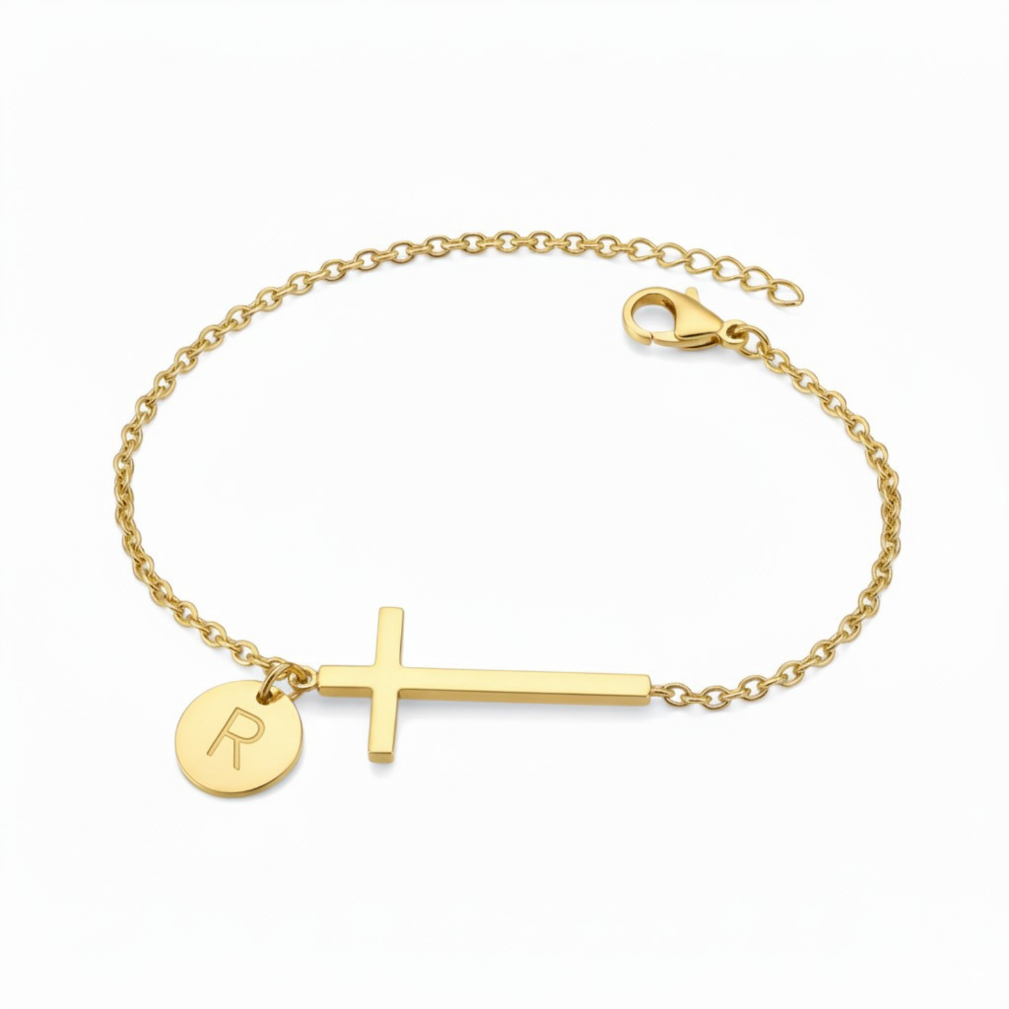 Initial Bracelet "Cross"