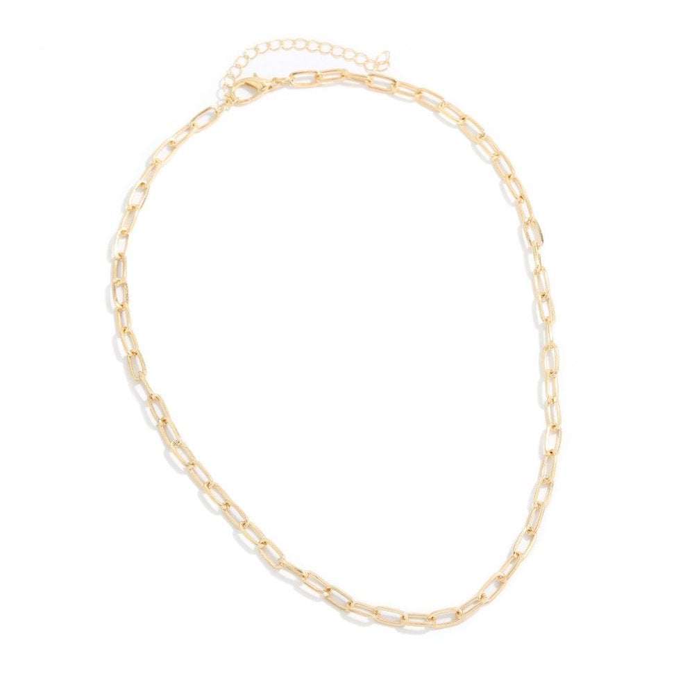 Pearl Chain Stitched Sweater Chain Strap Necklace