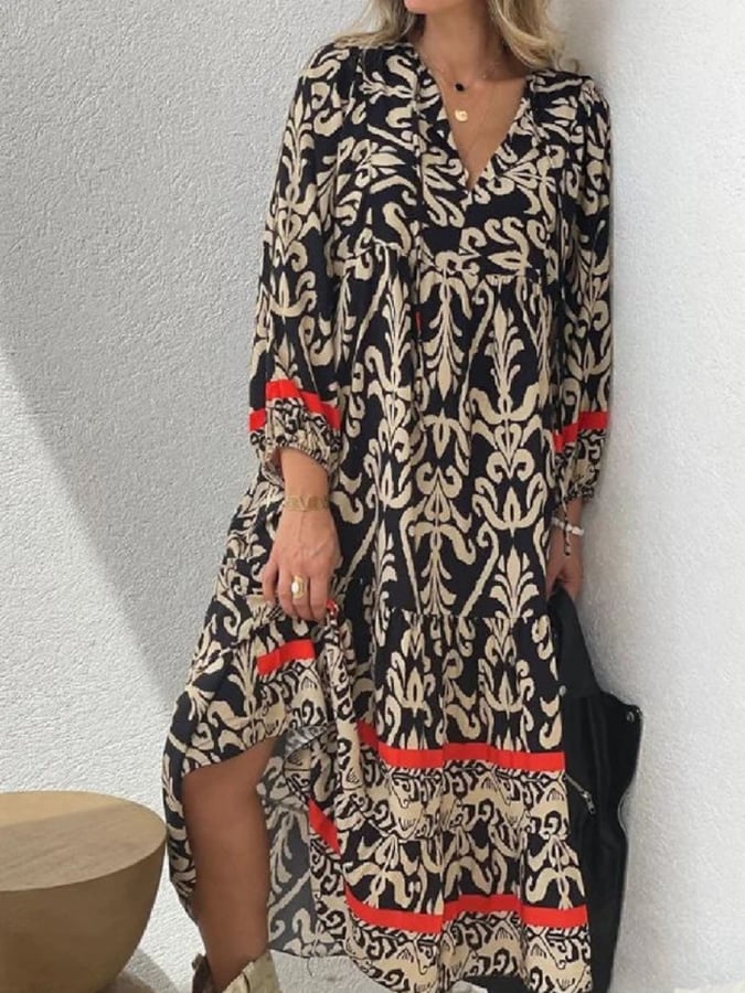 Women's Vacation Floral Print Casual Straight Dresses