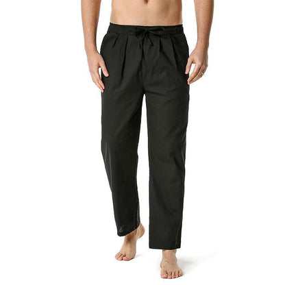 2023 new cotton linen pants summer new men's linen pants casual pants yoga pants home sweatpants beach casual loose pants
