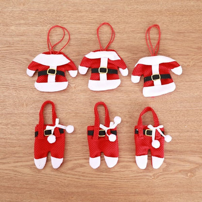 6 Pieces Christmas Silverware Holders Knife Fork Pouch Bag