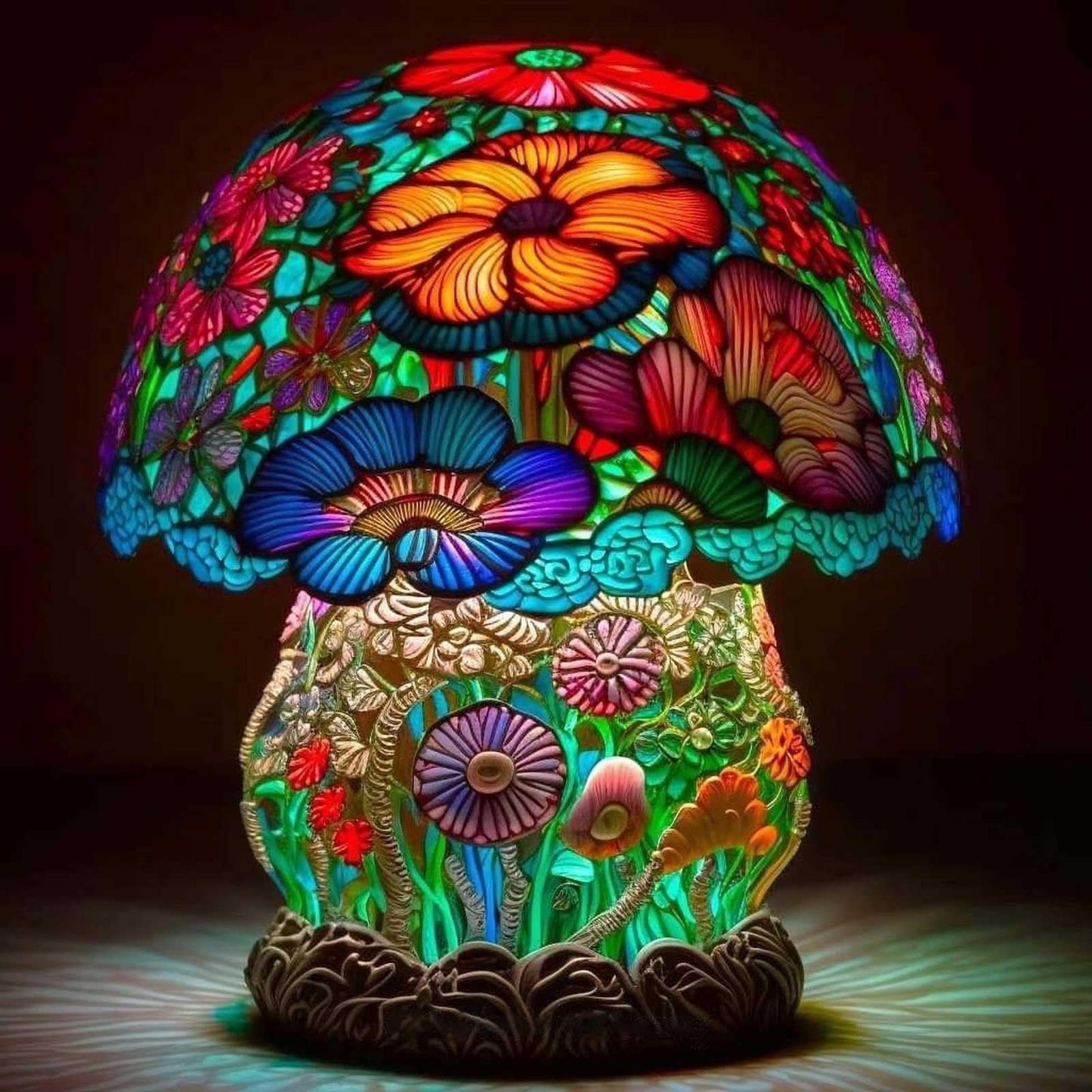 Painting Mushroom Table Lamp