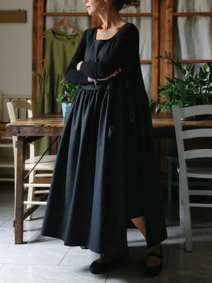 Dark Grey Cotton Apron