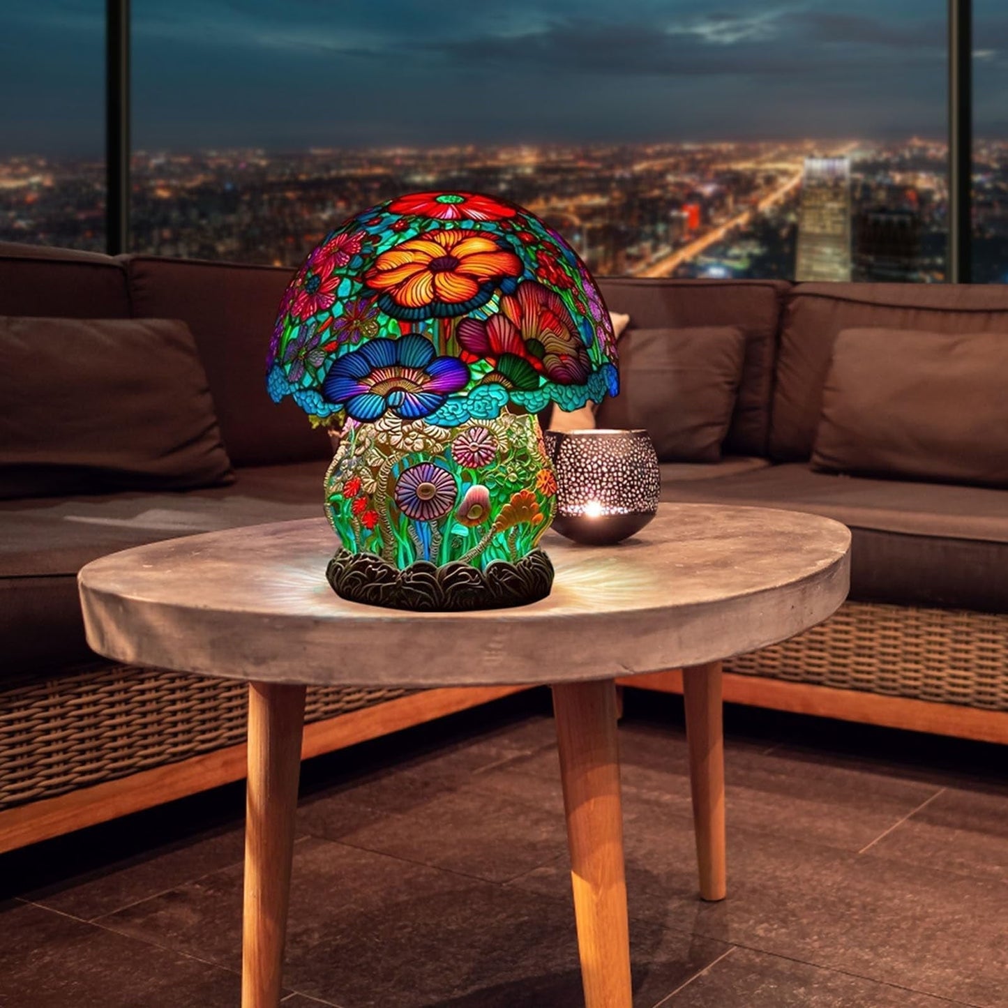 Painting Mushroom Table Lamp