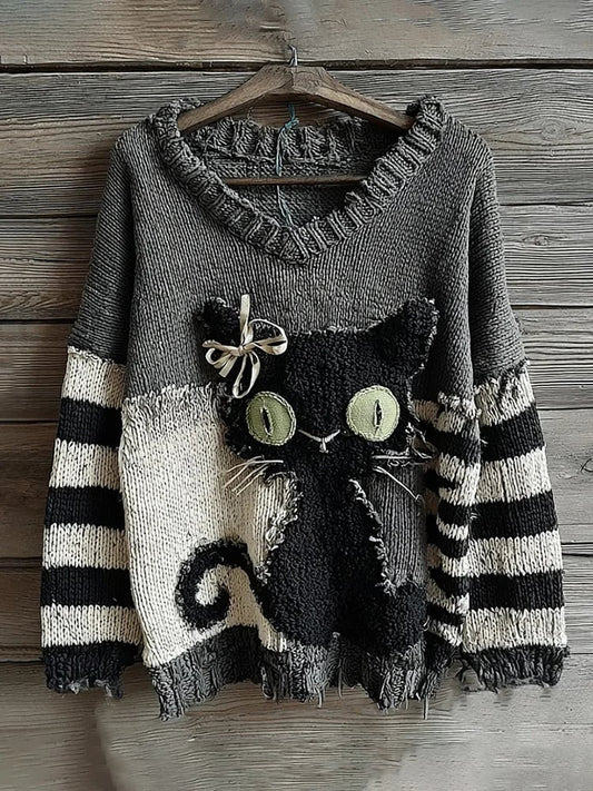 Halloween cat print top