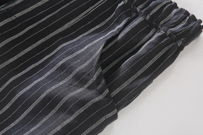 Men's Stripe Linen Drawstring Pants