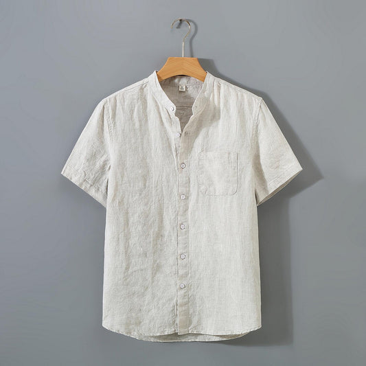 Men's Breathable Linen Short Sleeve Shirt
