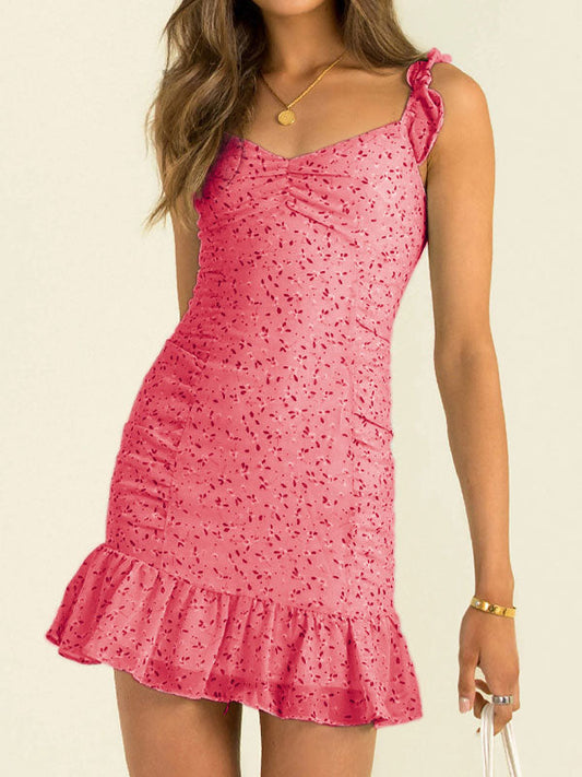 Tie up ruched dress