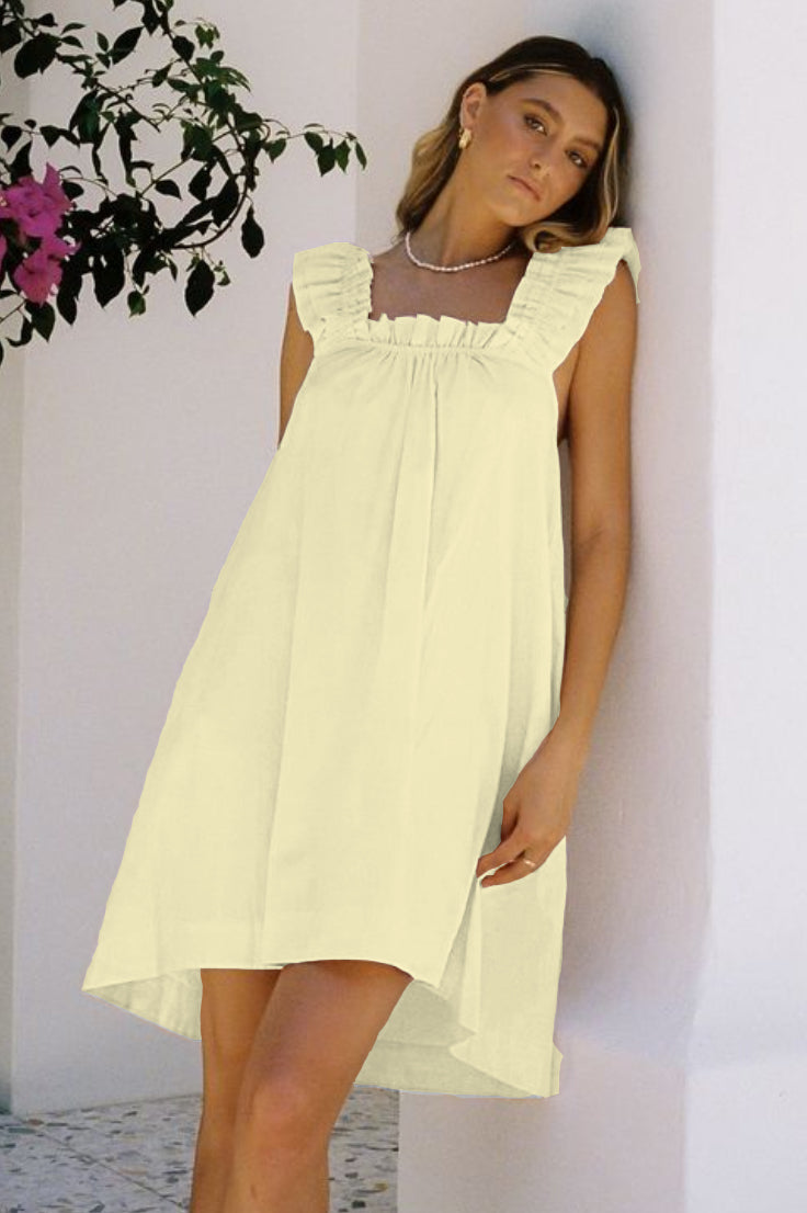 Women's Printed Ruffle Mid-Length Nightgown