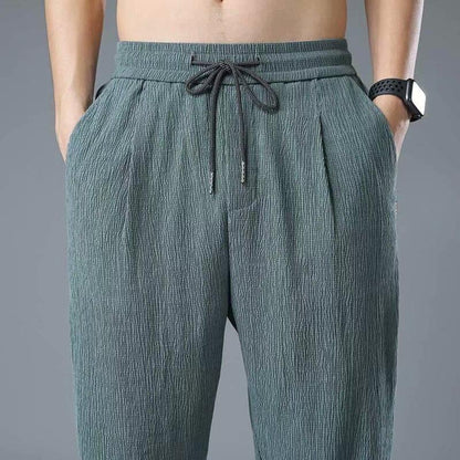 Men's ice silk casual trousers straight-leg pants