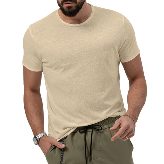 Men's cloud yarn short-sleeved T-shirt