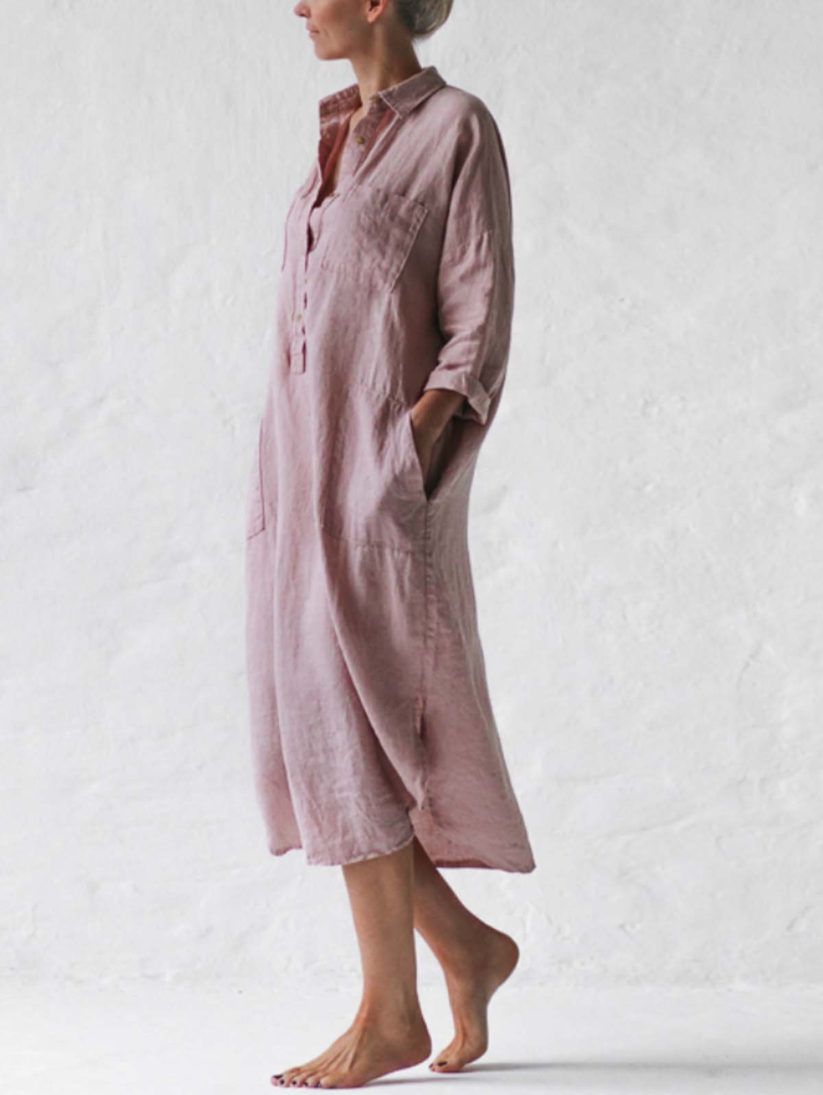 Shirt Dress In Sky Blue