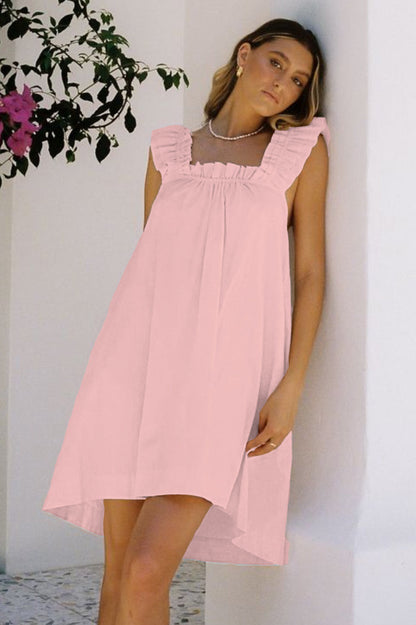 Women's Printed Ruffle Mid-Length Nightgown