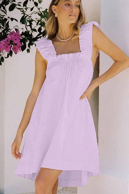 Women's Printed Ruffle Mid-Length Nightgown