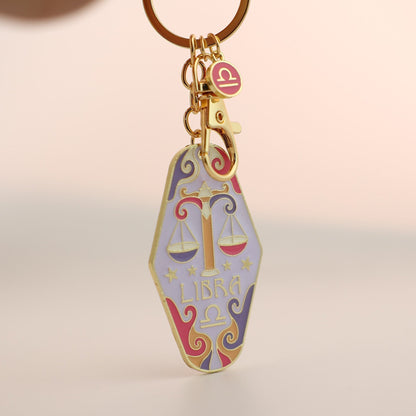 🔮Vintage Illustrated Zodiac Keychain