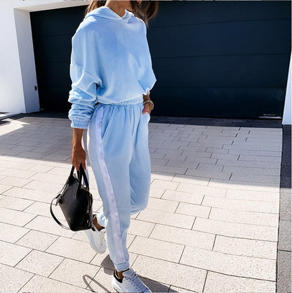 Simple pure color leisure sports suit