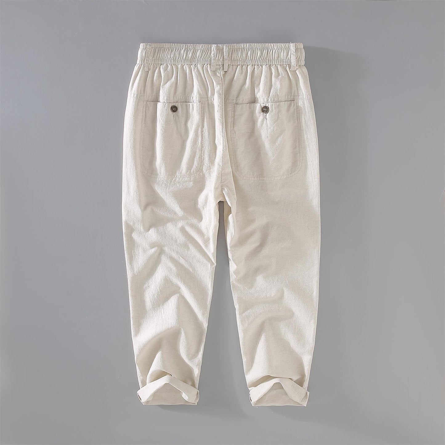 Men's Lightweight Linen Cropped Pants
