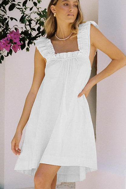 Women's Printed Ruffle Mid-Length Nightgown