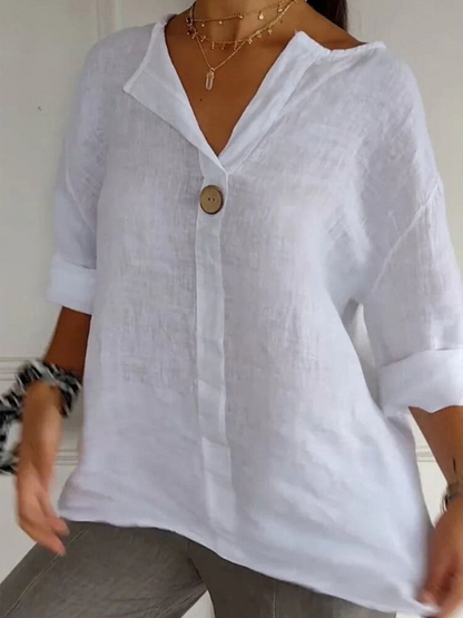 Women's Casual Cotton Linen Shirt