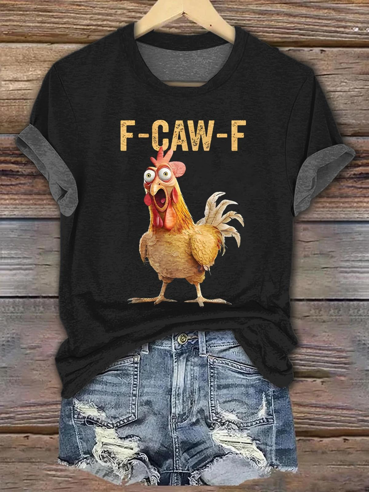F-Caw-F Crew Neck T-shirt