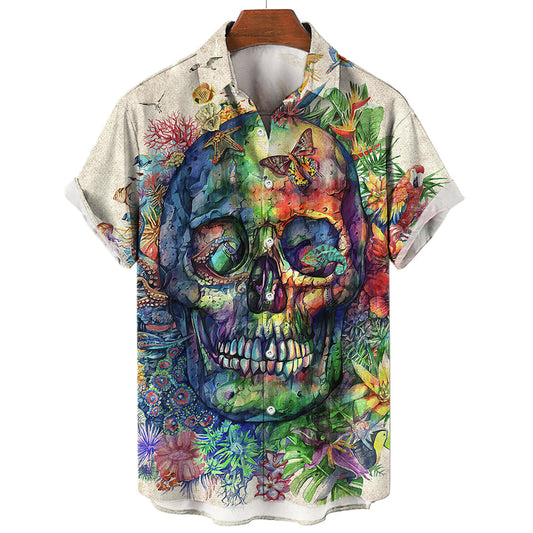 Men's Hawaiian Skull T-Shirt