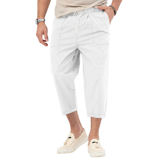 2023 New Men's Solid Color Basic Straight Leg Casual Pants