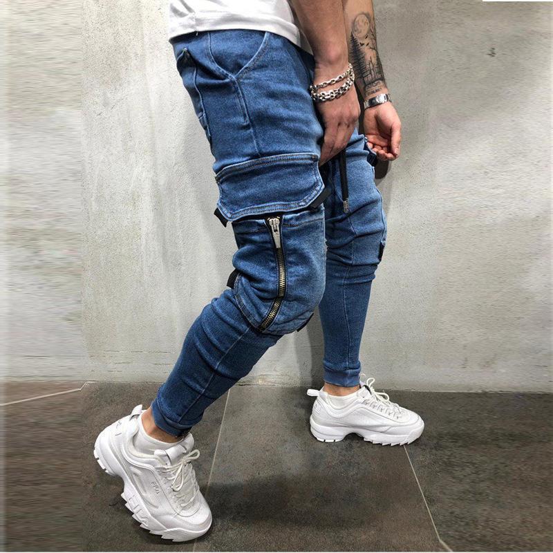Men's Fashion Belted Jeans Pants