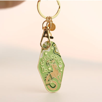🔮Vintage Illustrated Zodiac Keychain