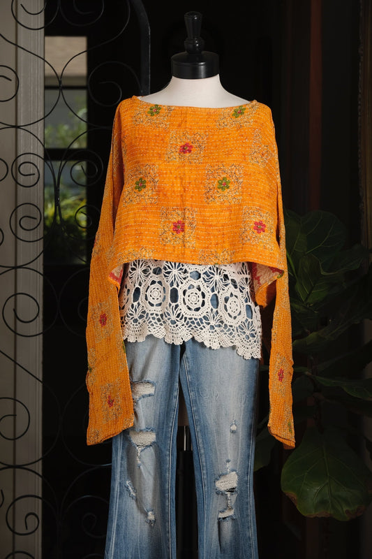Crop Top in Sunny Tangerine
