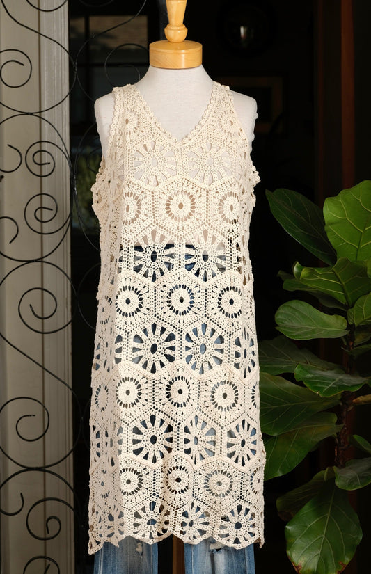 Crochet Tunic in Ivory