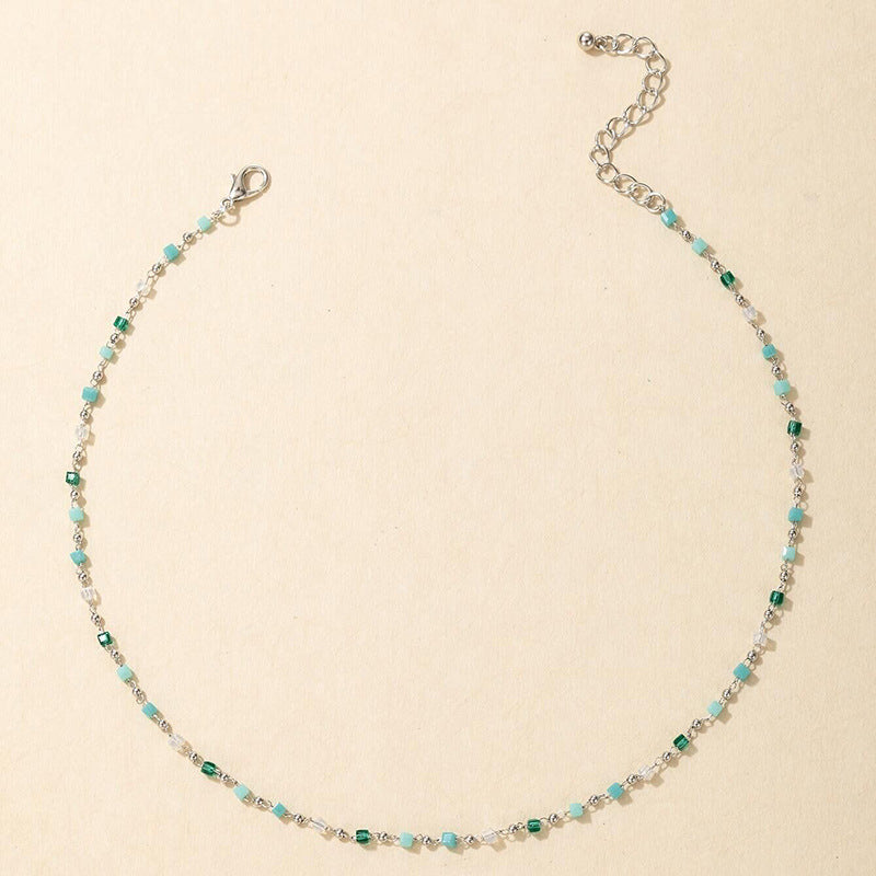 Turquoise Bead Chain Necklace