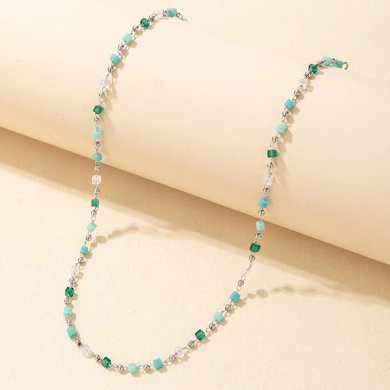 Turquoise Bead Chain Necklace