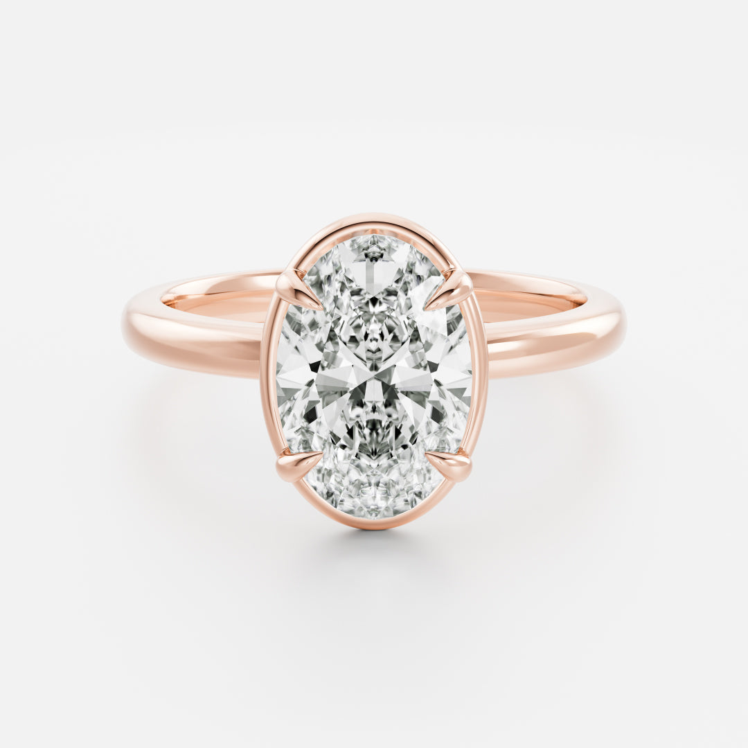 Oval Georgian Solitaire