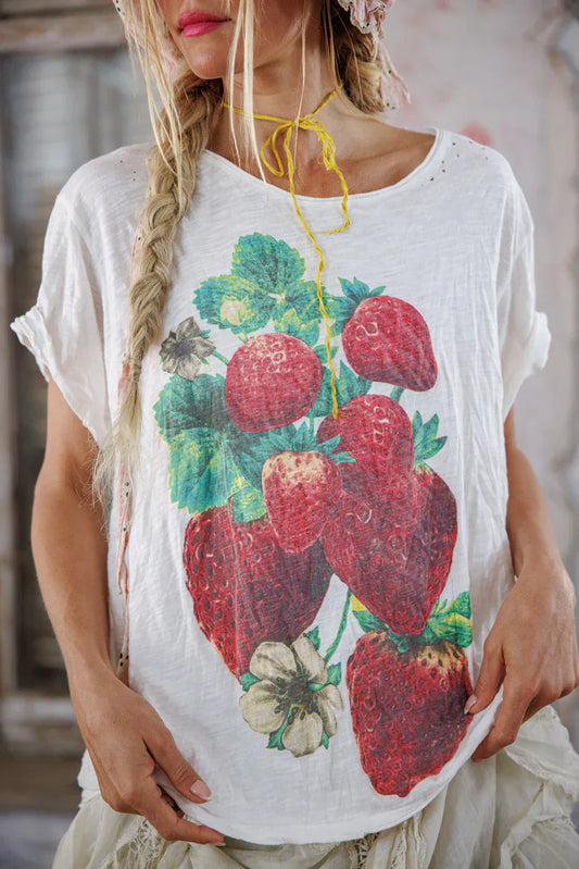 Strawberry Blooms T 2361 in True by MPearl