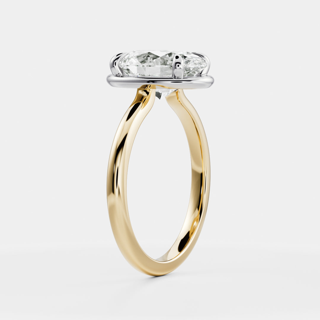 Oval Georgian Solitaire