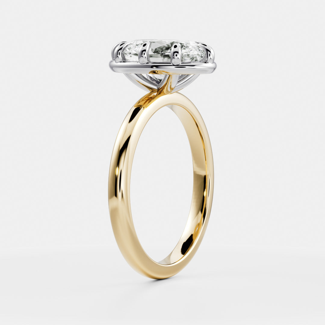 Oval Georgian Solitaire