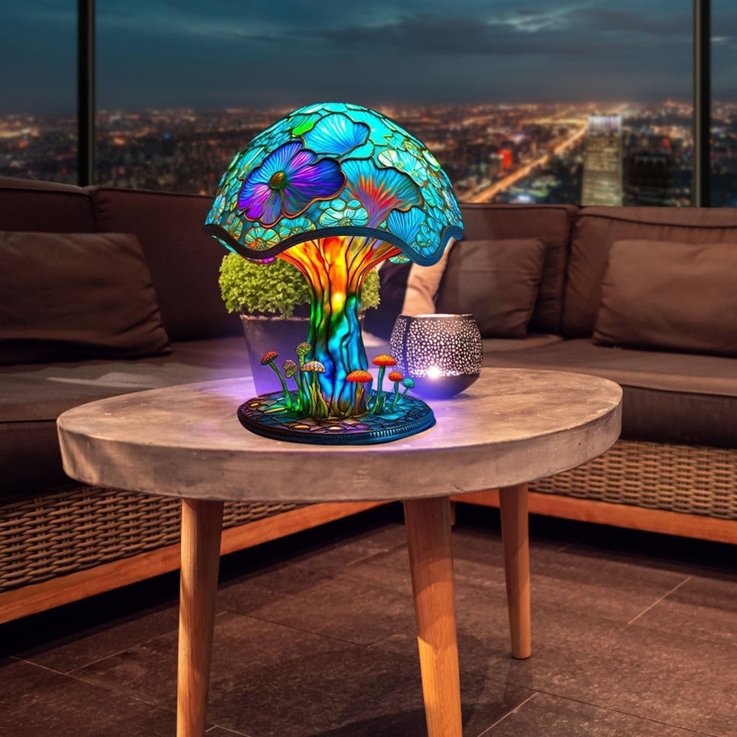 Painting Mushroom Table Lamp