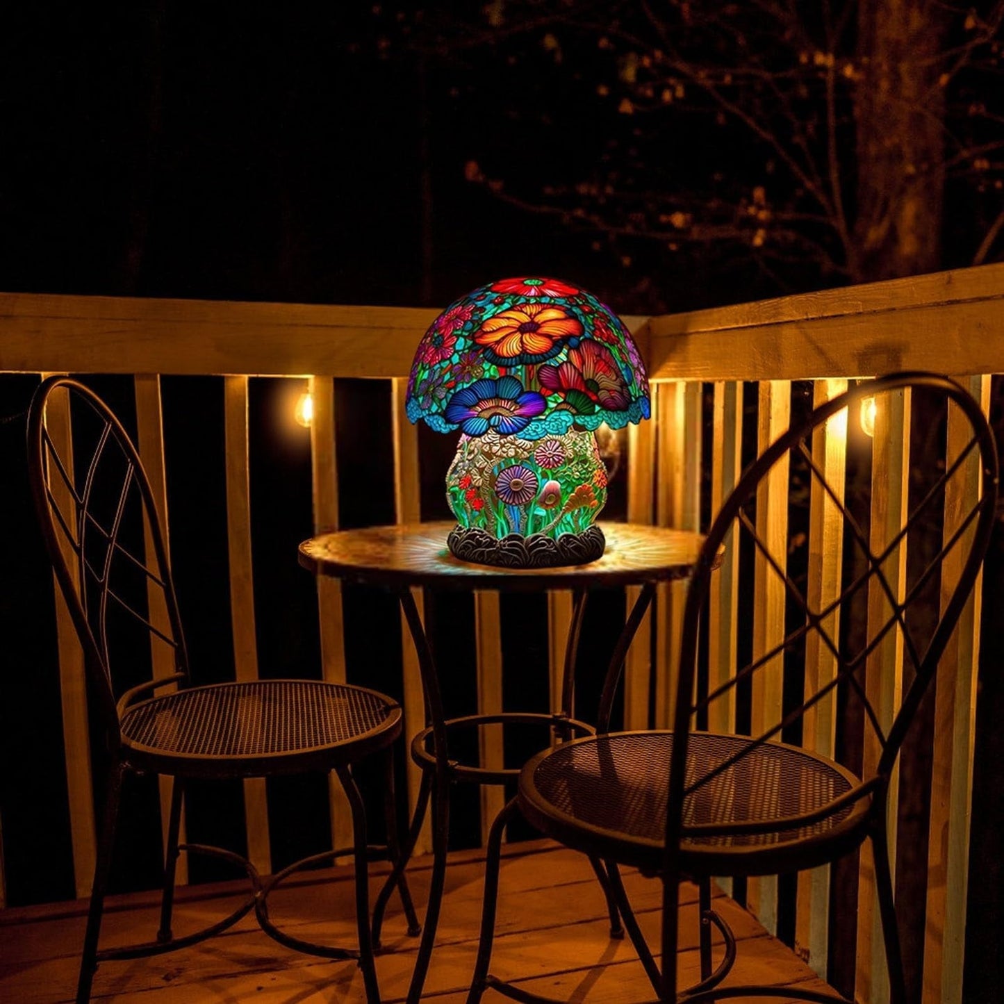 Painting Mushroom Table Lamp