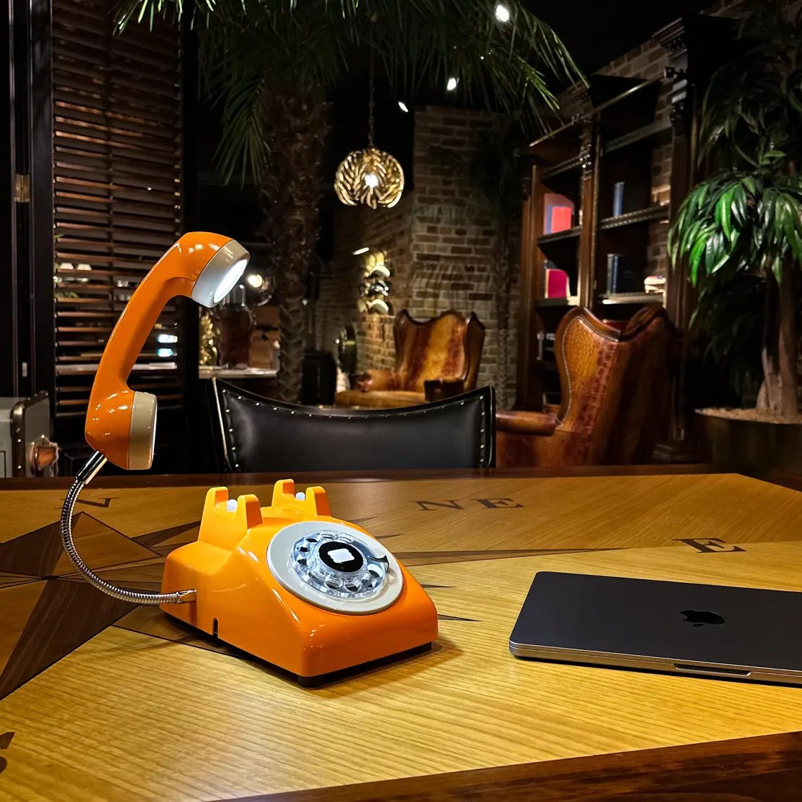 Upcycled Rotary Phone Lamp, Vintage Desk Light