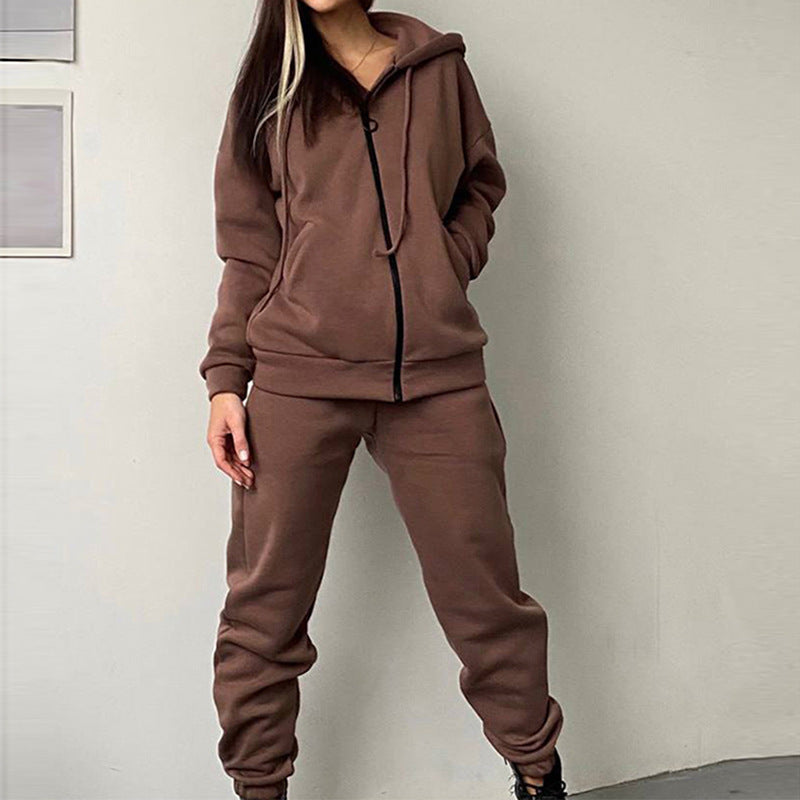 Fall/Winter Comfortable Zip Hoodie Tracksuit