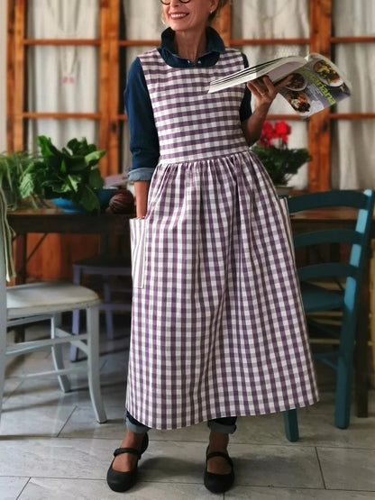 Purple Patchwork Apron