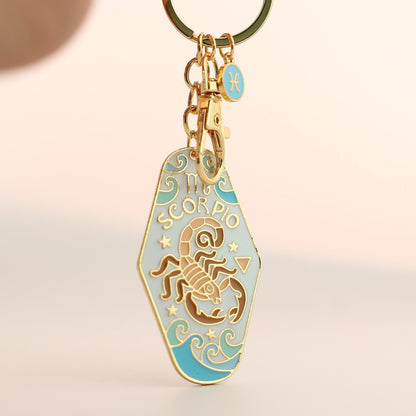 🔮Vintage Illustrated Zodiac Keychain