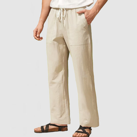 Men's Casual Linen Breathable Beach Pants